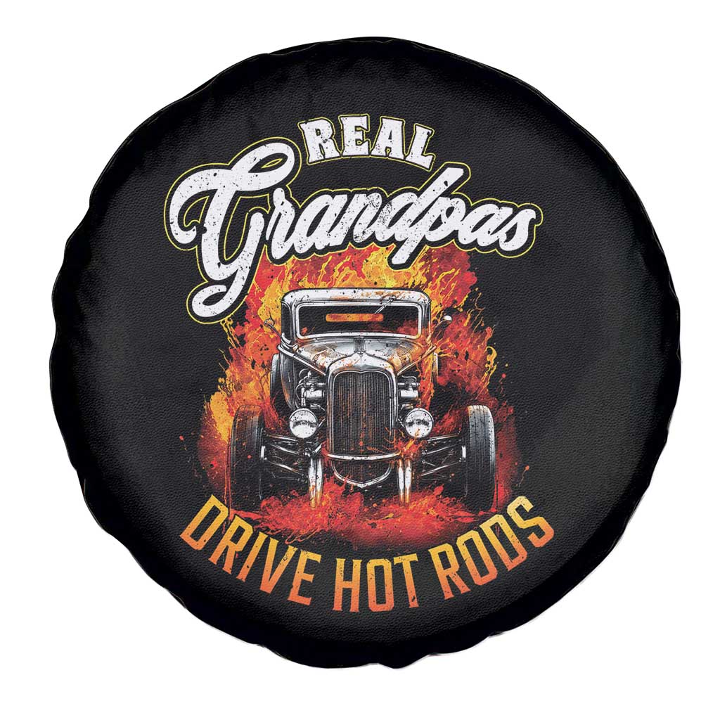Real Grandpas Drive Hotrods Spare Tire Cover Vintage 1932 Hotrod