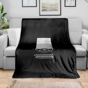 Funny Typewriter Throw Blanket I Am An Author What Is Your Superpower TS14 Print Your Wear