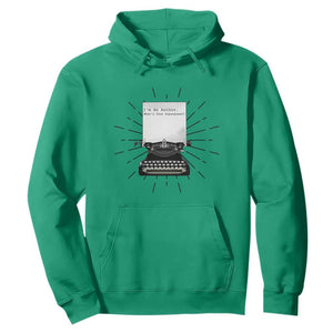 Funny Typewriter Hoodie I Am An Author What Is Your Superpower TS14 Irish Green Print Your Wear