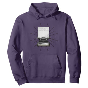 Funny Typewriter Hoodie I Am An Author What Is Your Superpower TS14 Purple Print Your Wear