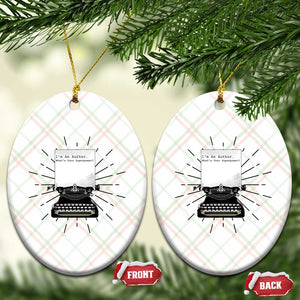 Funny Typewriter Ceramic Ornament I Am An Author What Is Your Superpower TS14 Print Your Wear