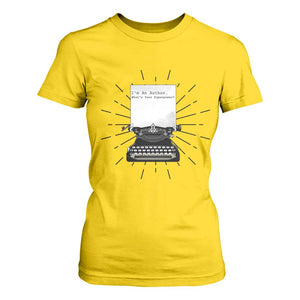 Funny Typewriter T Shirt For Women I Am An Author What Is Your Superpower TS14 Daisy Print Your Wear