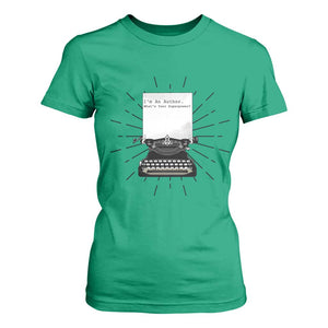 Funny Typewriter T Shirt For Women I Am An Author What Is Your Superpower TS14 Irish Green Print Your Wear