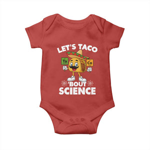 Funny Science Taco Pun Baby Onesie Let Is Taco Bout Science TS14 Red Print Your Wear