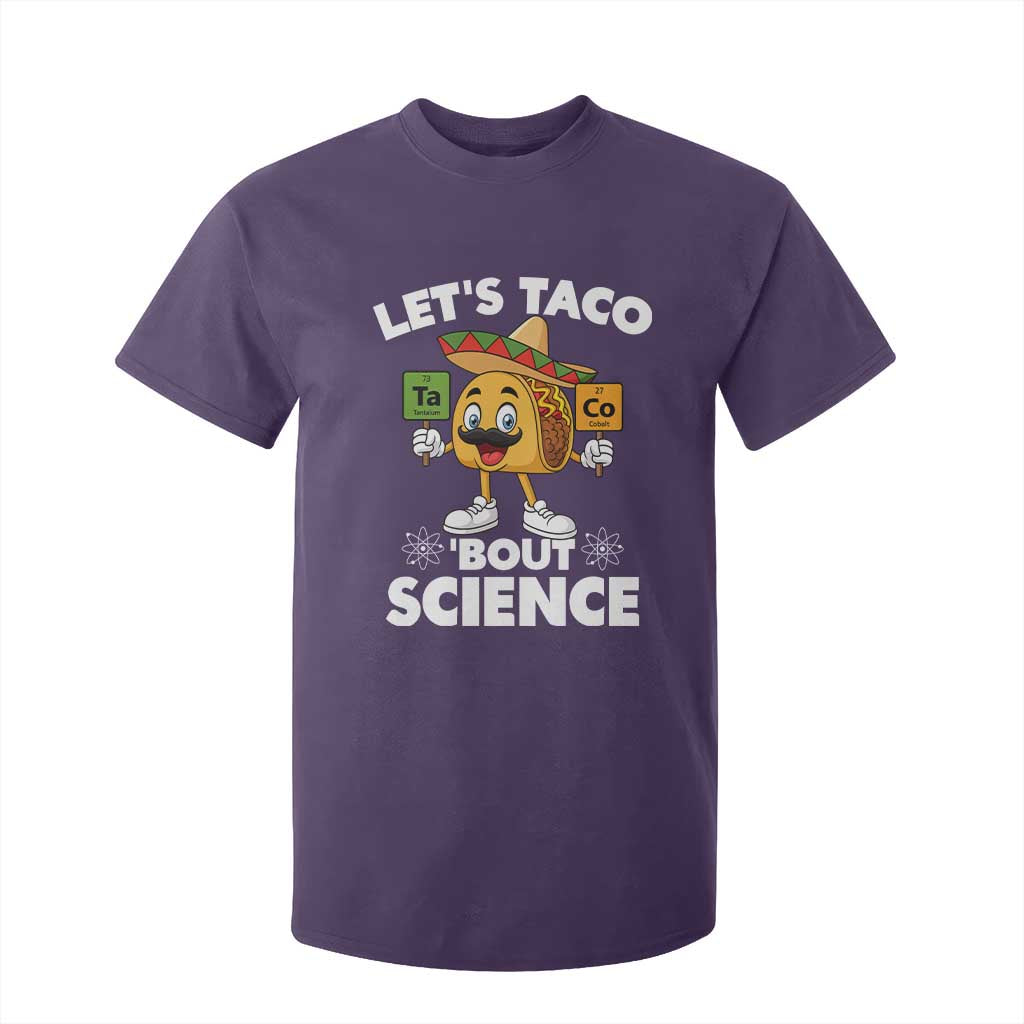 Funny Science Taco Pun T Shirt For Kid Let Is Taco Bout Science TS14 Purple Print Your Wear
