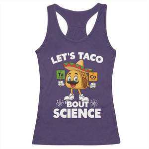 Funny Science Taco Pun Racerback Tank Top Let Is Taco Bout Science TS14 Purple Print Your Wear