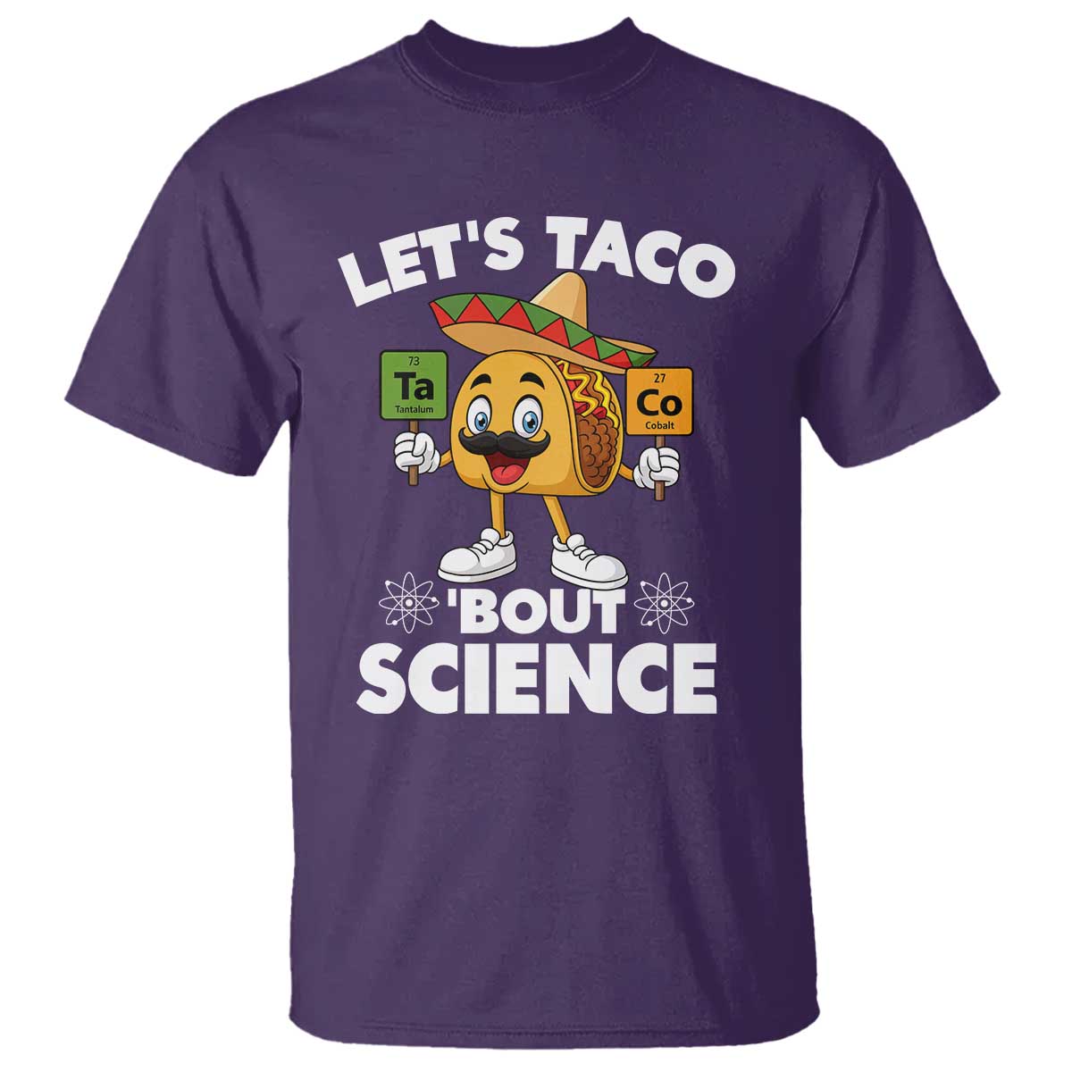 Funny Science Taco Pun T Shirt Let Is Taco Bout Science TS14 Purple Print Your Wear
