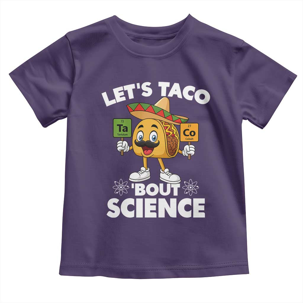 Funny Science Taco Pun Toddler T Shirt Let Is Taco Bout Science TS14 Purple Print Your Wear