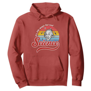 Science It Is Like Magic But Real Hoodie Funny Science Teacher TS14 Red Print Your Wear