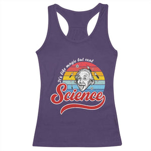 Science It Is Like Magic But Real Racerback Tank Top Funny Science Teacher TS14 Purple Print Your Wear