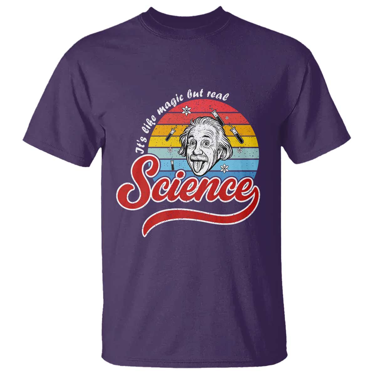Science It Is Like Magic But Real T Shirt Funny Science Teacher TS14 Purple Print Your Wear