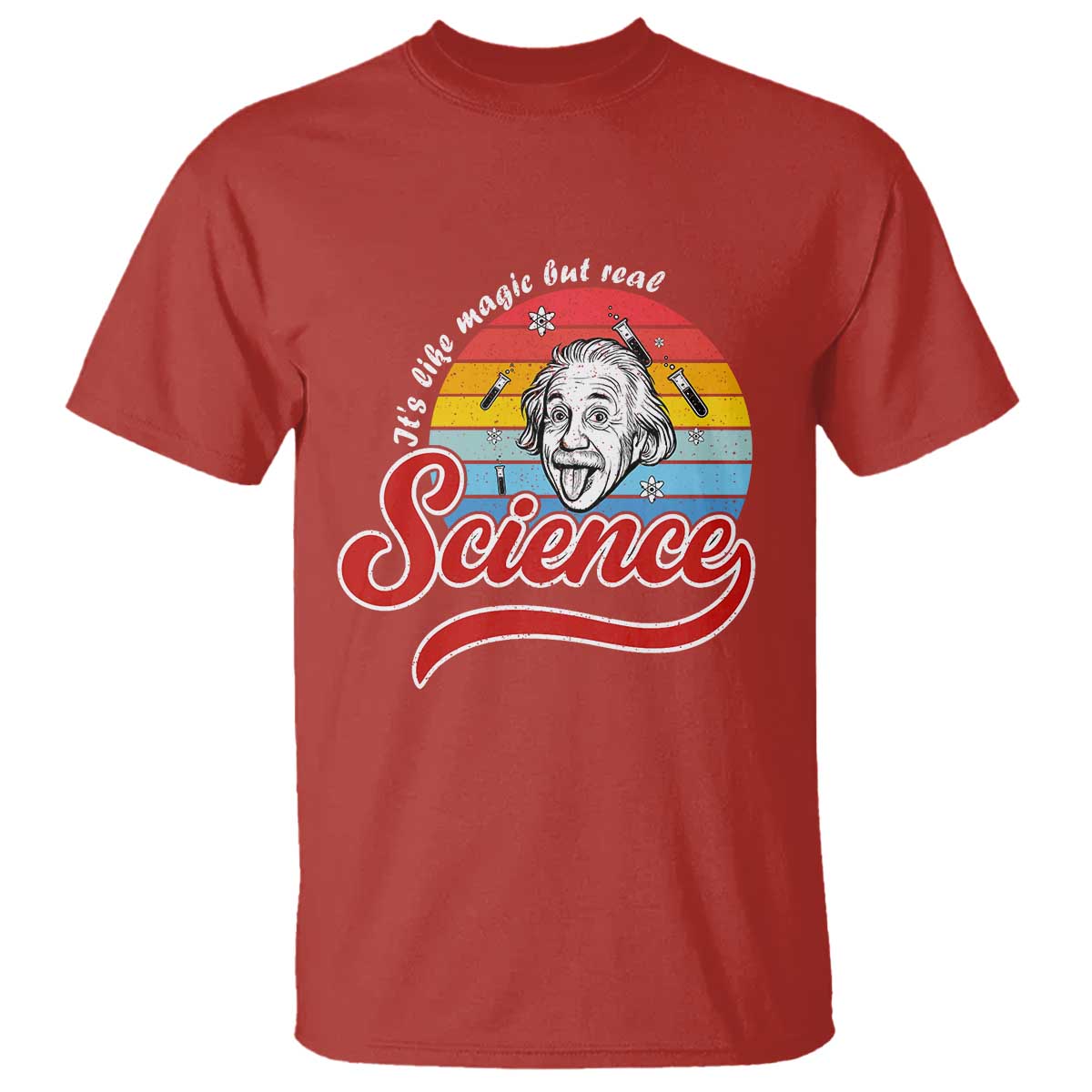 Science It Is Like Magic But Real T Shirt Funny Science Teacher TS14 Red Print Your Wear