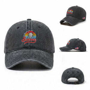 Science It Is Like Magic But Real Washed Cotton Baseball Cap Funny Science Teacher TS14 Washed Cap Universal Fit Dark Gray Print Your Wear
