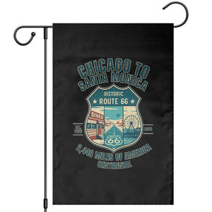 Route Highway 66 Chicago Santa Monica Vintage America Road Trip Garden Flag