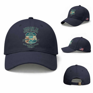 Route Highway 66 Chicago Santa Monica Vintage America Road Trip Baseball Cap