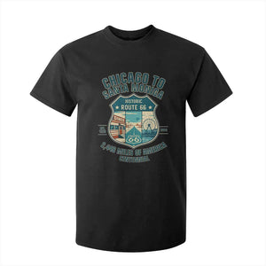 Route Highway 66 Chicago Santa Monica Vintage America Road Trip T Shirt For Kid TS14 Black Print Your Wear