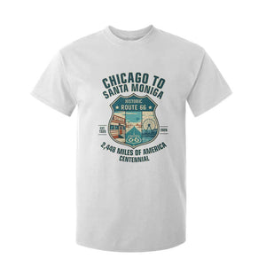 Route Highway 66 Chicago Santa Monica Vintage America Road Trip T Shirt For Kid TS14 White Print Your Wear