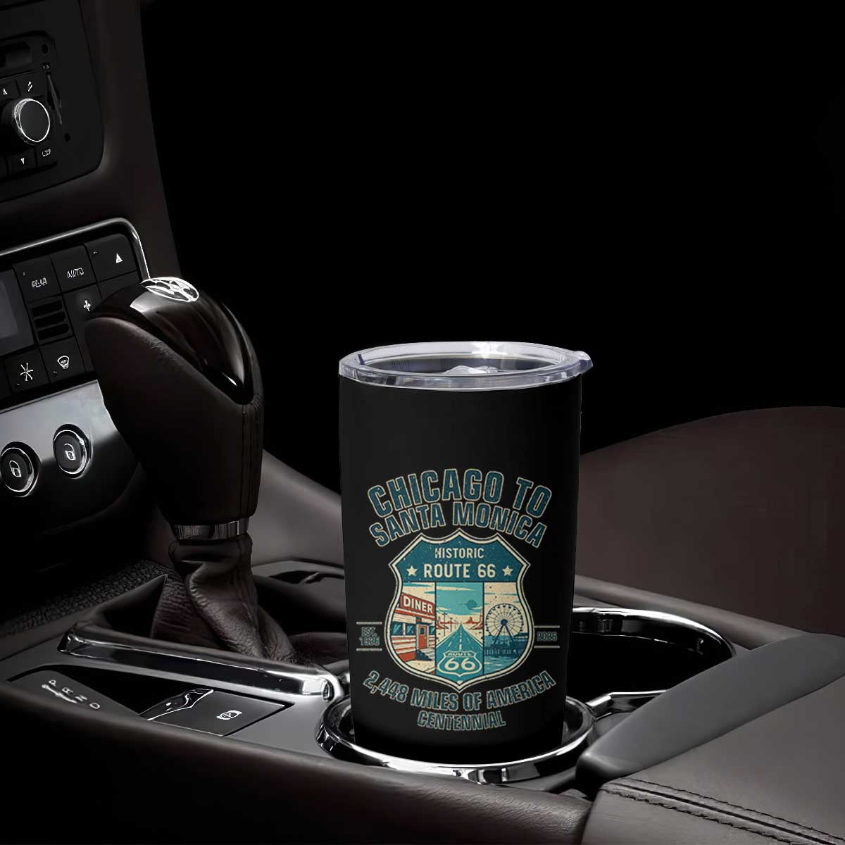 Route Highway 66 Chicago Santa Monica Vintage America Road Trip Tumbler Cup