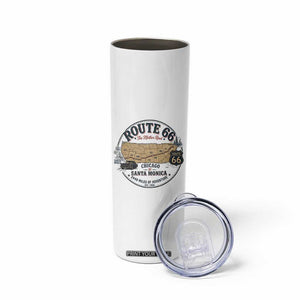 Route Highway 66 Map Chicago to Santa Monica Skinny Tumbler Vintage America Road Trip Americana