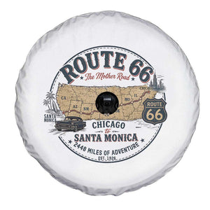 Route Highway 66 Map Chicago to Santa Monica Spare Tire Cover Vintage America Road Trip Americana TS14 Print Your Wear