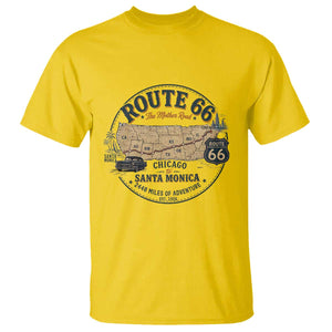 Route Highway 66 Map Chicago to Santa Monica T Shirt Vintage America Road Trip Americana