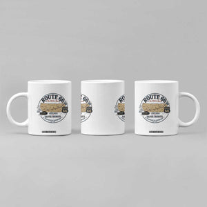 Route Highway 66 Map Chicago to Santa Monica Coffee Mug Vintage America Road Trip Americana