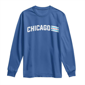 Sweet Chicago Flag Red Six Pointed Stars Long Sleeve Shirt TS14 Royal Blue Print Your Wear