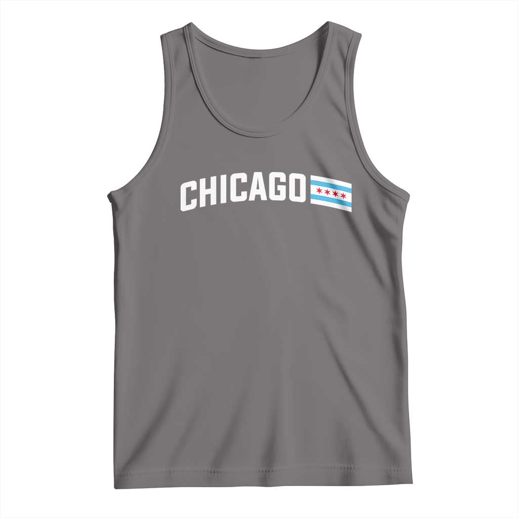 Sweet Chicago Flag Red Six Pointed Stars Tank Top TS14 Deep Heather Print Your Wear