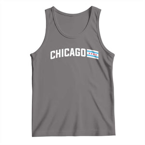 Sweet Chicago Flag Red Six Pointed Stars Tank Top TS14 Deep Heather Print Your Wear