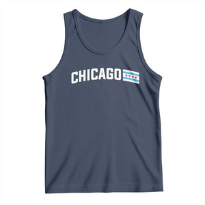 Sweet Chicago Flag Red Six Pointed Stars Tank Top TS14 Navy Print Your Wear