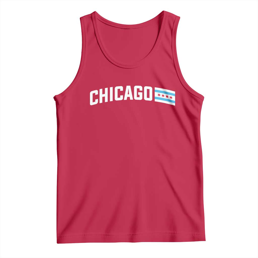 Sweet Chicago Flag Red Six Pointed Stars Tank Top TS14 Red Print Your Wear