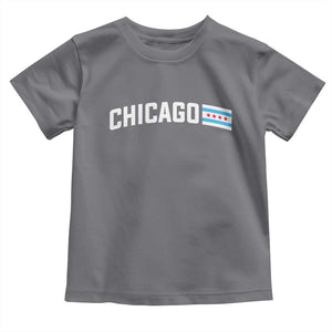 Sweet Chicago Flag Red Six Pointed Stars Toddler T Shirt TS14 Charcoal Print Your Wear