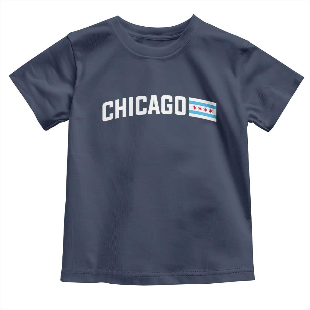 Sweet Chicago Flag Red Six Pointed Stars Toddler T Shirt TS14 Navy Print Your Wear