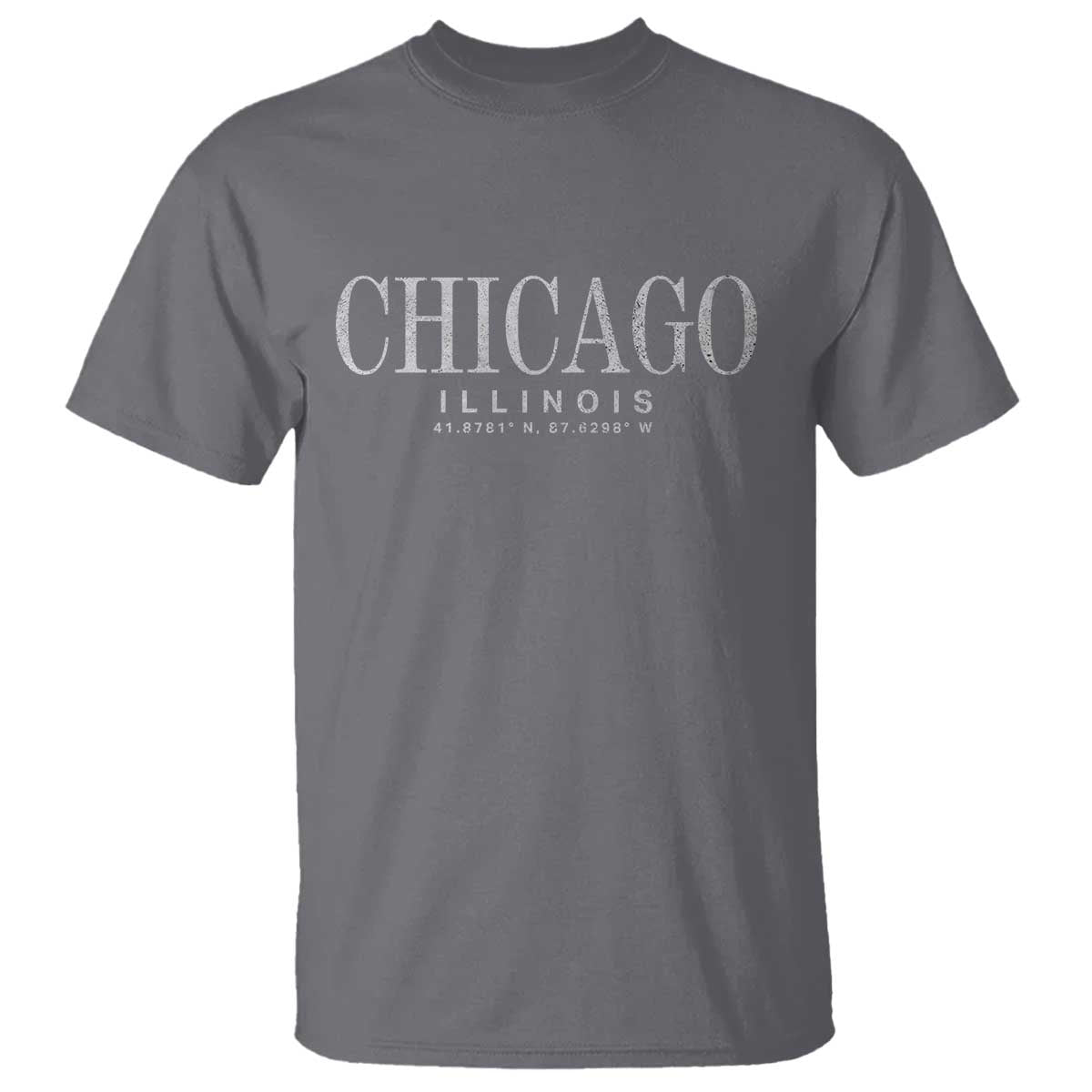 Chicago Illinois IL Est 1837 Vintage Travel Souvenir T Shirt TS14 Charcoal Print Your Wear