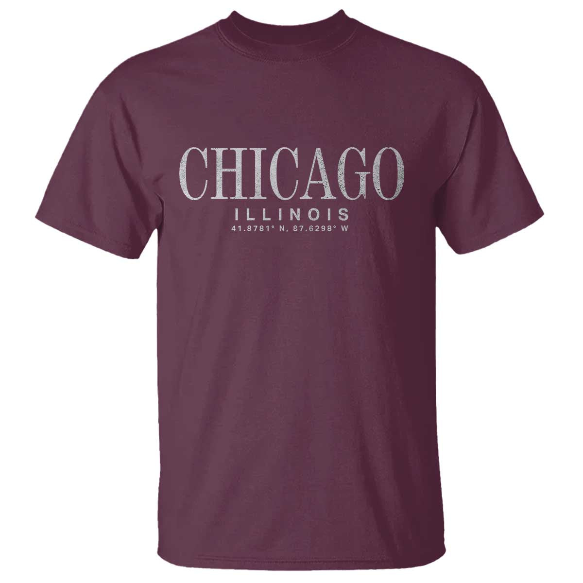Chicago Illinois IL Est 1837 Vintage Travel Souvenir T Shirt TS14 Maroon Print Your Wear