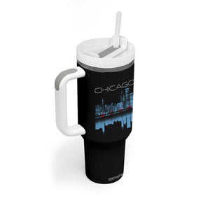 Chicago City Skyline Night Lights Tumbler With Handle TS14 Print Your Wear