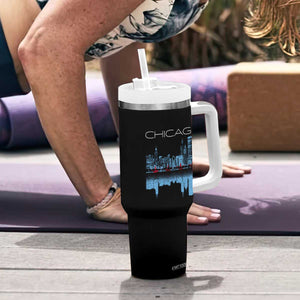 Chicago City Skyline Night Lights Tumbler With Handle TS14 Print Your Wear