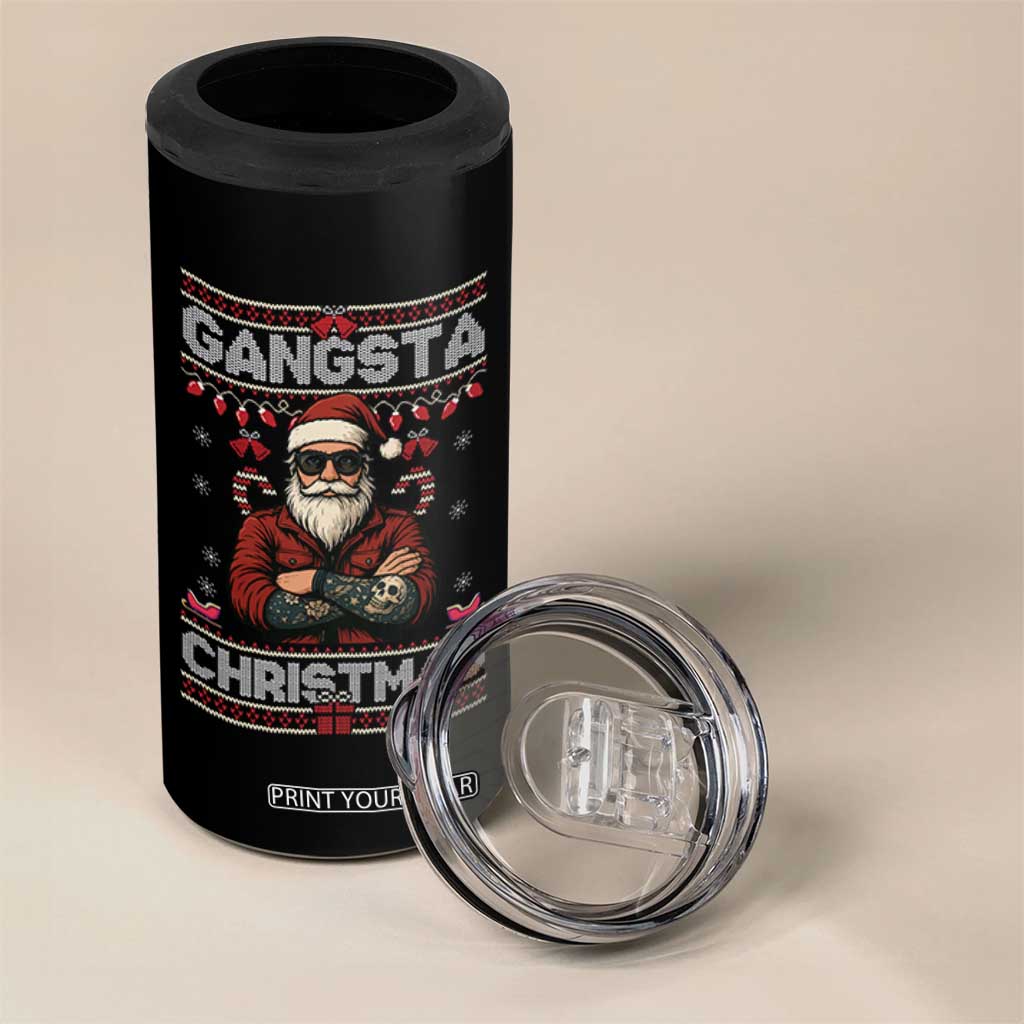 Gangster Santa Claus Hip Hop Rap Christmas Cool 4 in 1 Can Cooler Tumbler TS14 Print Your Wear