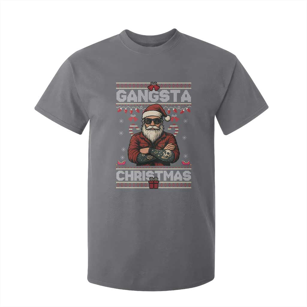 Gangster Santa Claus Hip Hop Rap Christmas Cool T Shirt For Kid TS14 Charcoal Print Your Wear