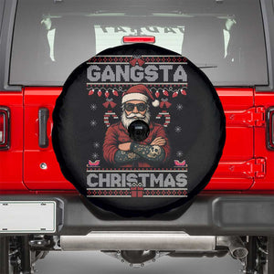 Gangster Santa Claus Hip Hop Rap Christmas Cool Spare Tire Cover TS14 Black Print Your Wear