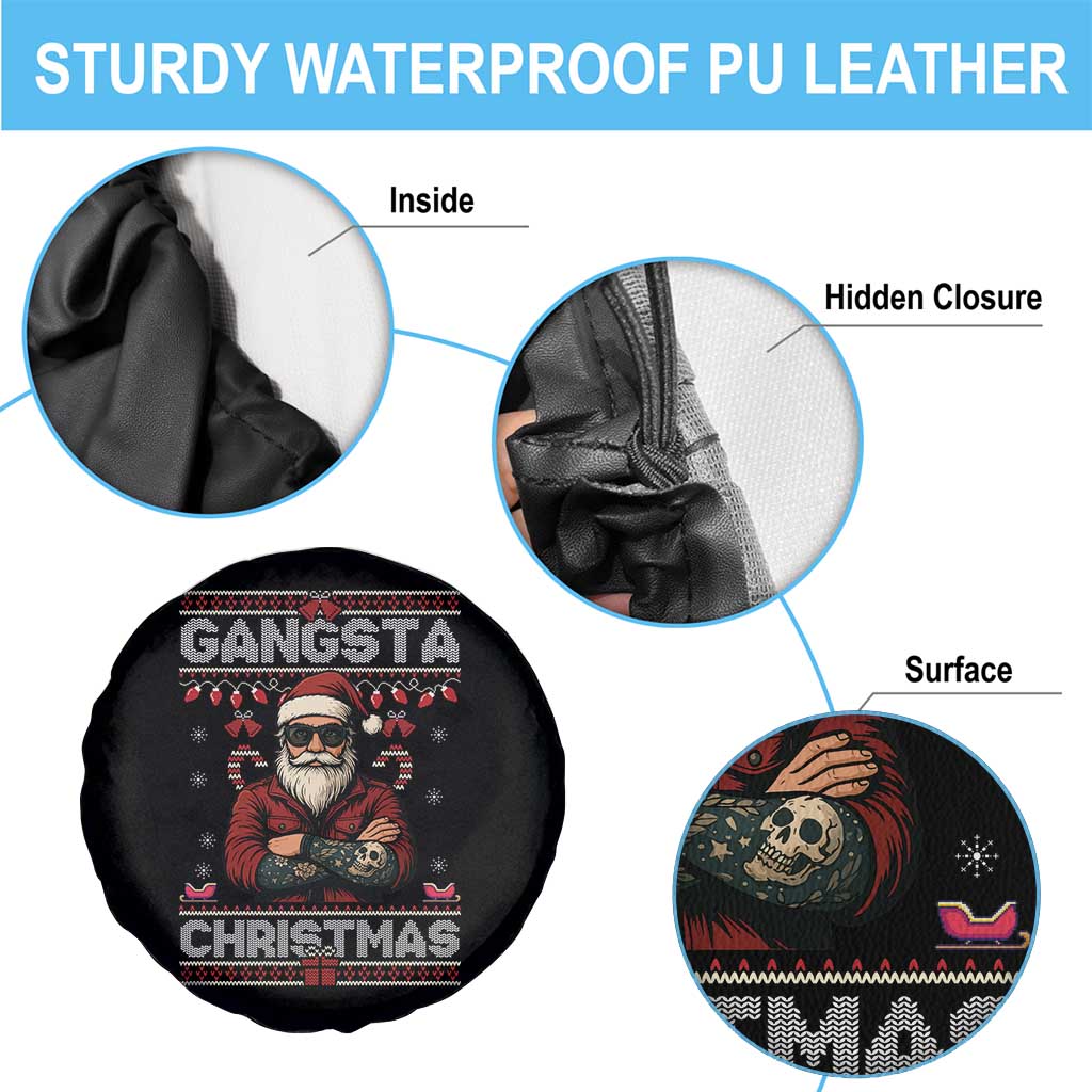 Gangster Santa Claus Hip Hop Rap Christmas Cool Spare Tire Cover TS14 Print Your Wear