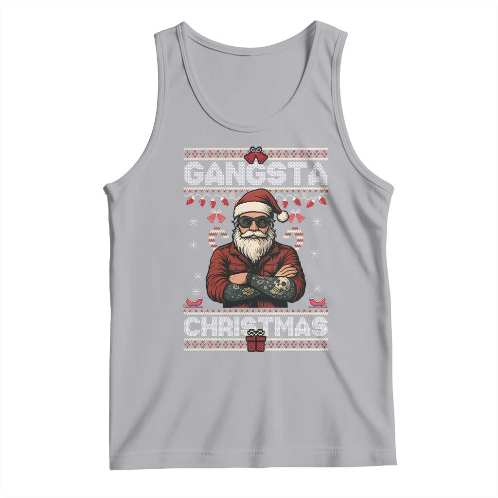 Gangster Santa Claus Hip Hop Rap Christmas Cool Tank Top TS14 Athletic Heather Print Your Wear