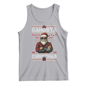 Gangster Santa Claus Hip Hop Rap Christmas Cool Tank Top TS14 Athletic Heather Print Your Wear