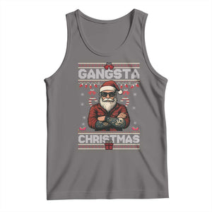 Gangster Santa Claus Hip Hop Rap Christmas Cool Tank Top TS14 Deep Heather Print Your Wear