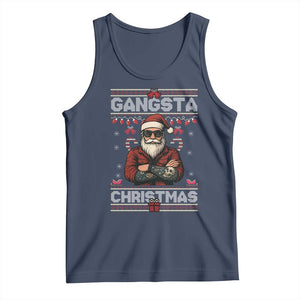 Gangster Santa Claus Hip Hop Rap Christmas Cool Tank Top TS14 Navy Print Your Wear
