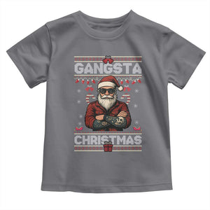 Gangster Santa Claus Hip Hop Rap Christmas Cool Toddler T Shirt TS14 Charcoal Print Your Wear