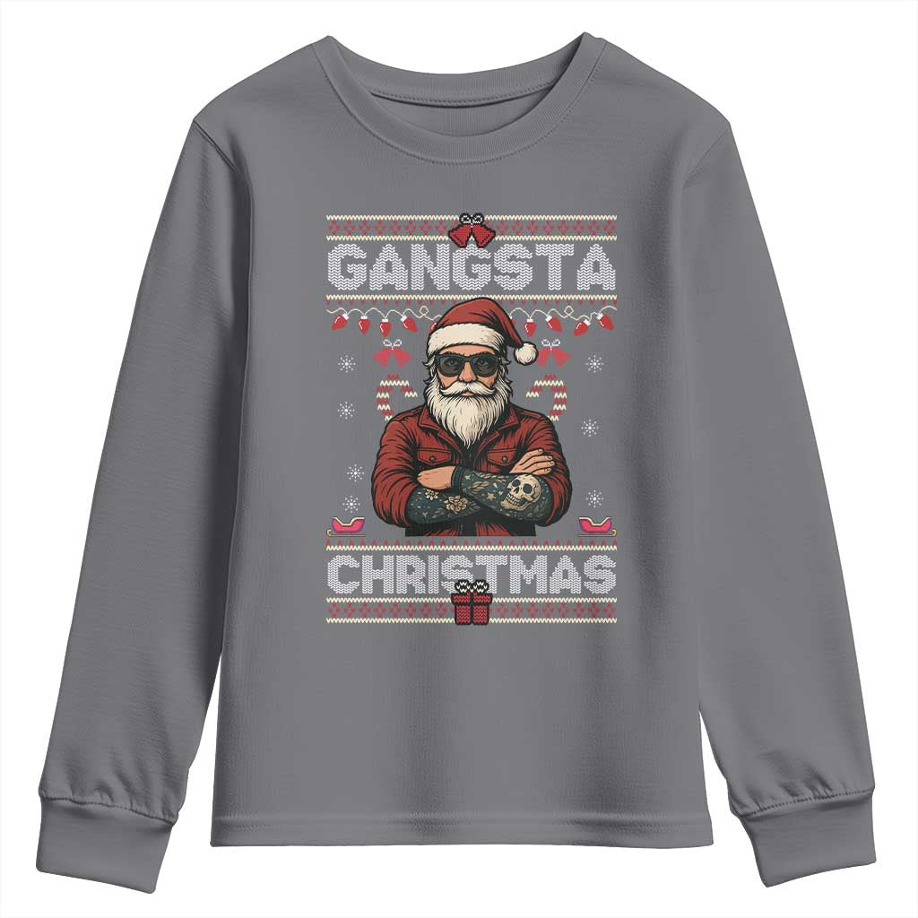 Gangster Santa Claus Hip Hop Rap Christmas Cool Youth Sweatshirt TS14 Charcoal Print Your Wear