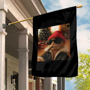 Funny Gangster Cats Christmas Garden Flag Smoking Kitten Meme TS14 Print Your Wear