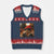 Funny Gangster Cats Xmas V-Neck Knit Sweater Vest Smoking Kitten Meme TS14 Navy Red Print Your Wear