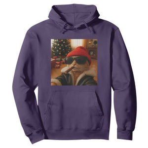 Funny Gangster Cats Christmas Hoodie Smoking Kitten Meme - Print Your Wear